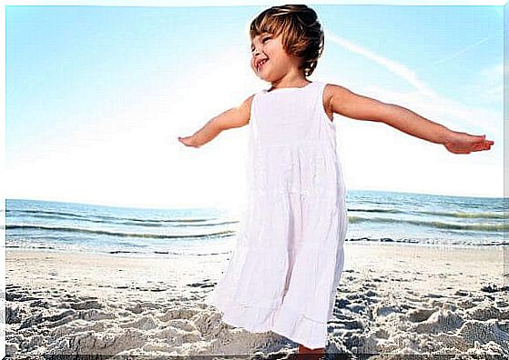 little girl at the beach