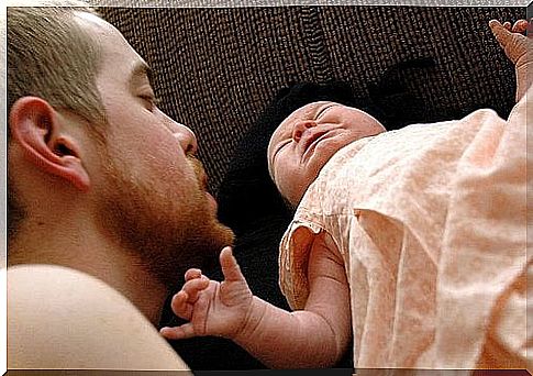 father-baby cry.  you can calm your baby's crying