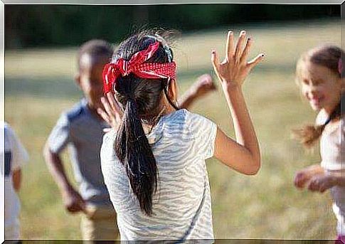 Children with visual impairments and activities in class.