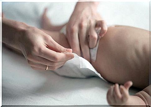 diaper change for newborn baby