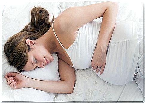 Pregnant woman resting