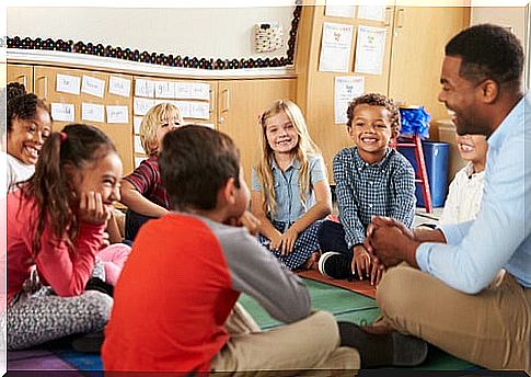 children sitting in a circle