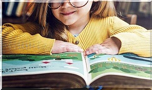 Girl reading a book