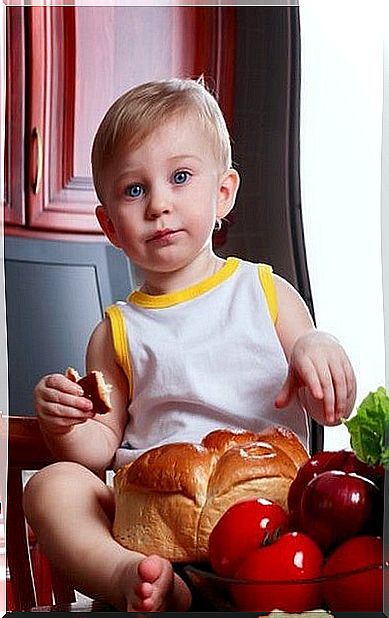 boy sitting and eating